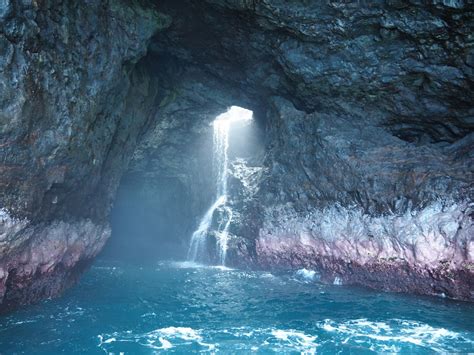 Another Waterfall Flowing Inside A Sea Cave Free Two Roam