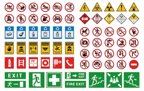 Premium Vector Safety Sign Factory And Construction Health Or