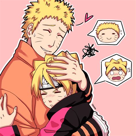 Boruto Hugs Naruto