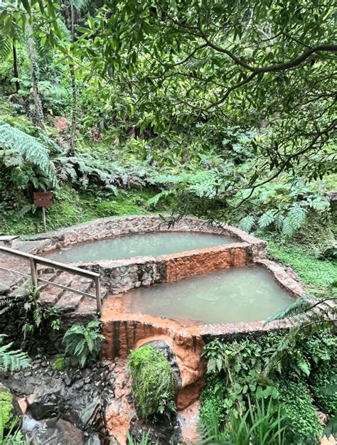 caldeira velha hot springs in são miguel island to azores islands
