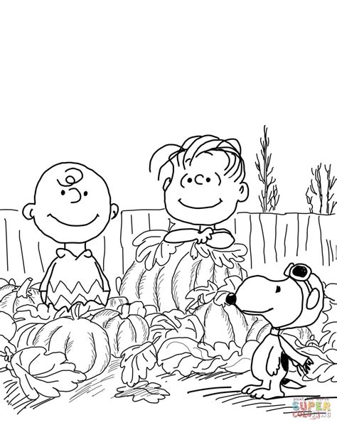 Great Pumpkin Charlie Brown Coloring Page Free Printable