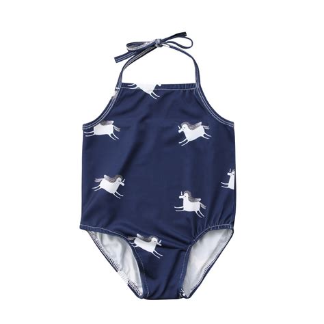 Newborn Kids Baby Girls Unicorn Bikini Swimwear Swimsuit Bathing Suit