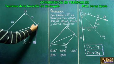 Congruencia De Triángulos Teorema De La Bisectriz De Un Ángulo Problema