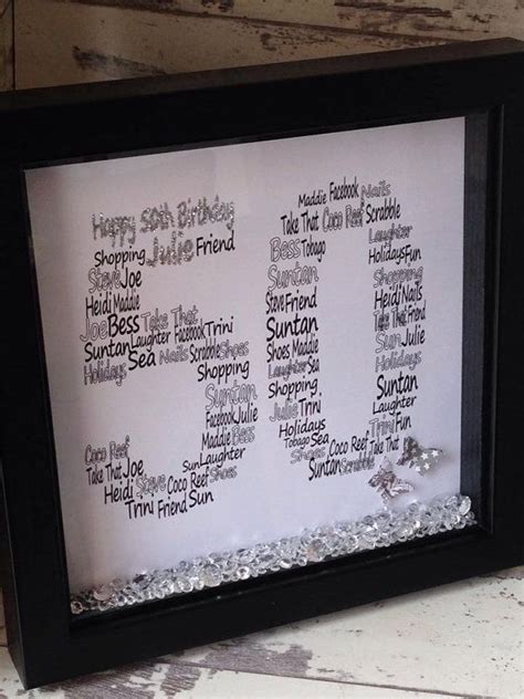 One of the most special gifts that are generally shared and gifted on the occasion of birthday is cakes. Personalised 50th birthday gift Word Art by ...