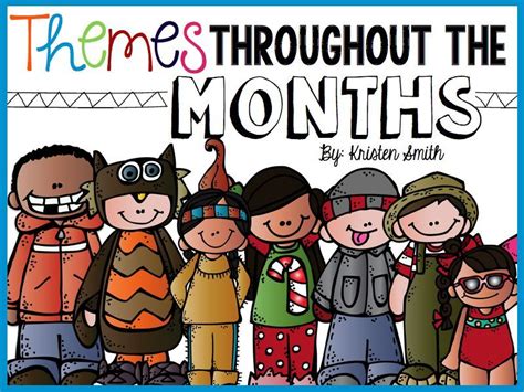 Kindergarten Themes Free Calendar With Suggested Themes And Blank