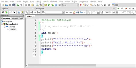 First Program To Show The Hello World In C Language Images