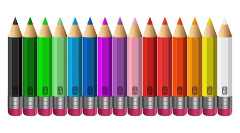Colored Pencils Isolated 1269654 Vector Art At Vecteezy