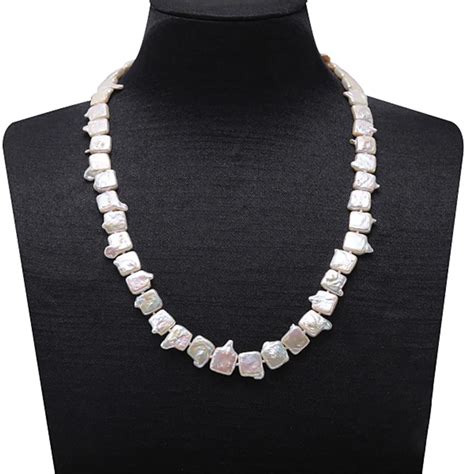 Jyx Classic White Baroque Freshwater Cultured Biwa Pearl Necklace