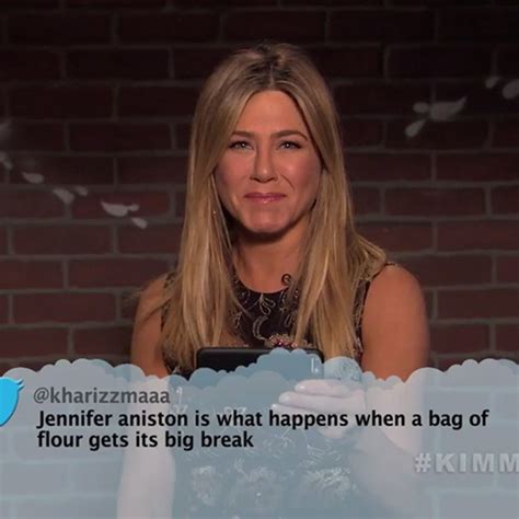 jennifer aniston from celebrity mean tweets from jimmy kimmel live e news