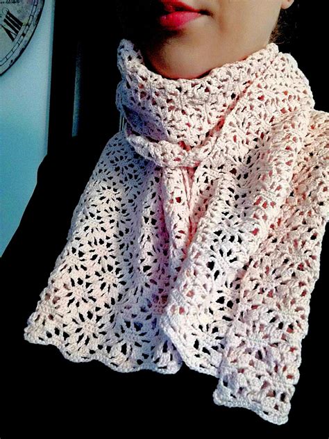 How To Crochet A Lace Scarf Free Pattern Crochet Lace Scarf Pattern