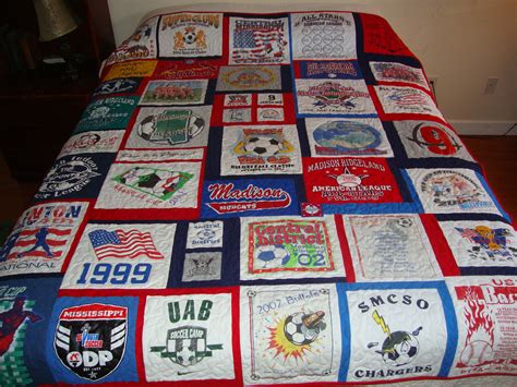 Queen Sized T Shirt Quilt Done
