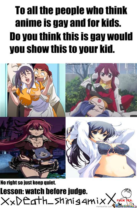 Anime Not For Kids By Xxdeathshinigamixx Meme Center