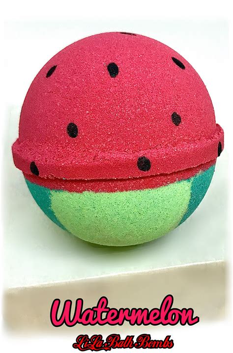 Watermelon Bath Bomb Fizzy Foamy Highly Pigmented Etsy