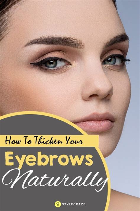 How To Thicken Your Eyebrows Naturally Eye Care Skin Care Tips