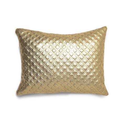 Quilted Metallic Gold Pillow Gold Pillows Metallic Gold Pillow Gold