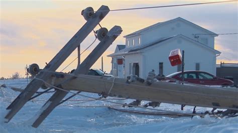 Extent Of Pole Collapse From Ice Load Surprises Nb Power Cbc News