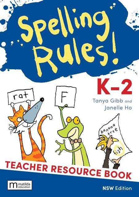 Spelling Rules Nsw K 2 Teacher Resource Book Samplelook Inside