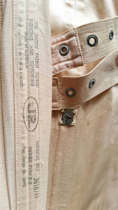 Vintage Medical Belt Corset Back Brace With Suspender Hooks Internal