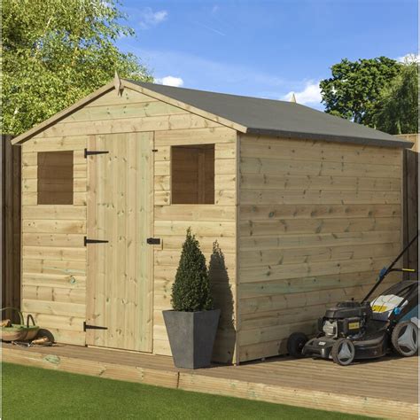 Wfx Utility 8 Ft W X 9 Ft D Solid Wood Garden Shed Uk