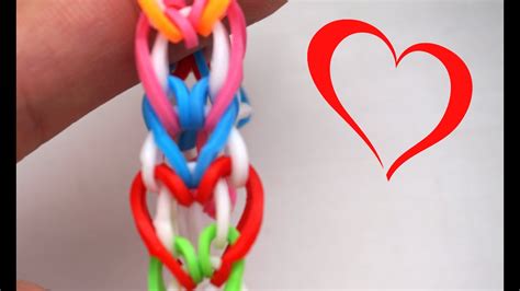 Step 1 before dinner, draw a rainbow on a sheet of paper. How to Make Heart Love Rainbow Loom Bracelet without loom ...