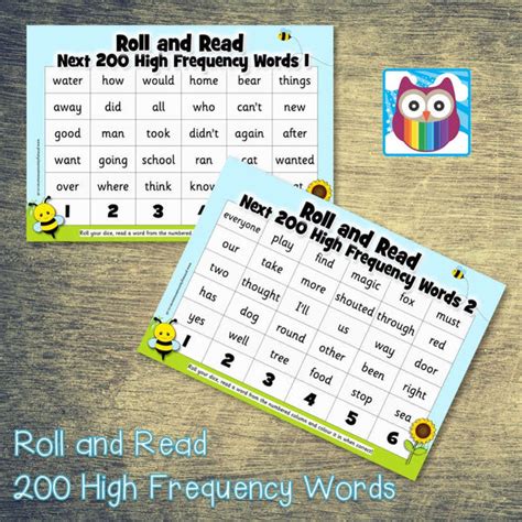 Roll And Read Letters And Sounds Next 200 High Frequency Words