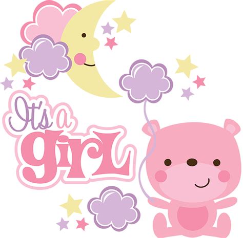 Its A Girl Svg Scrapbook Collection Baby Girl Svg Files For
