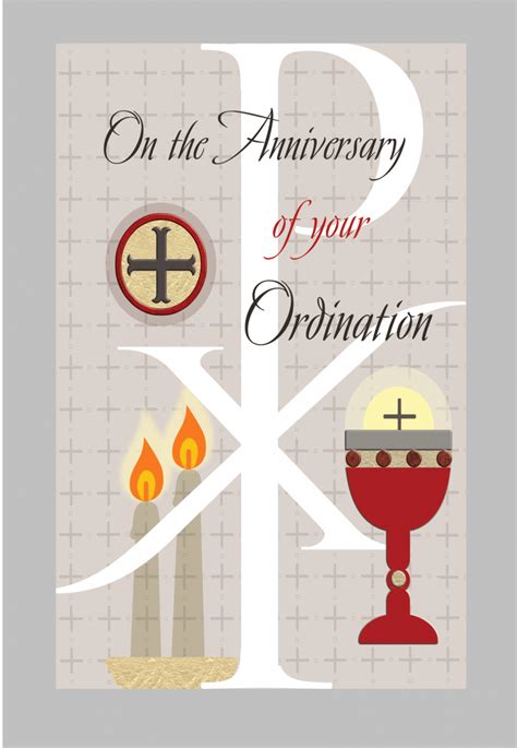 Ordination Anniversary Religious Cards Oa44 Pack Of 12 2 Designs
