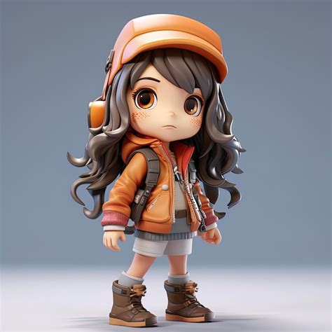 Premium Ai Image 3d Chibi Anime Character Figure Generated By Ai