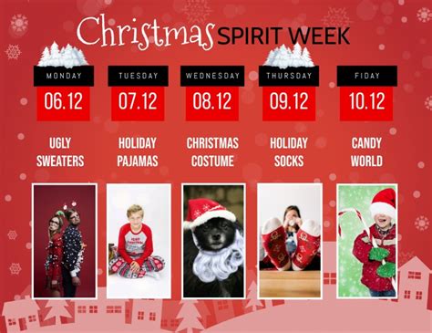 holiday spirit week template