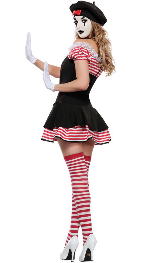 Candy Striped Mime Costume N9973