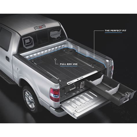 Decked 2 Drawer Wide Bed Pickup Truck Bed Storage System For Gm Wide