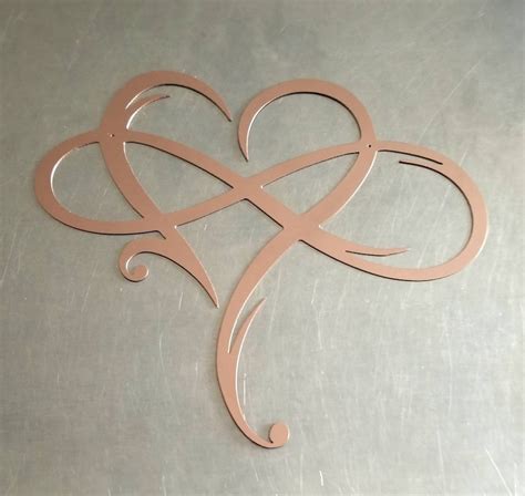 Infinity Heart Metal Sign Infinity Symbol Metal Wall Art Love Etsy