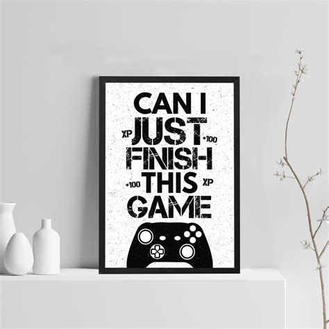 Wall art sticker quote gamer gaming boys bedroom words ps4 xbox home decor diy. Gaming Print For Xbox Fan Boys Bedroom Decor Gift Gaming Gifts