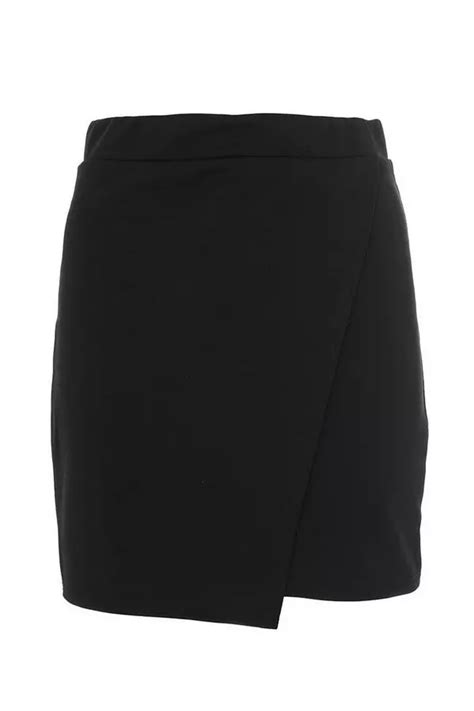 black wrap short skirt quiz clothing