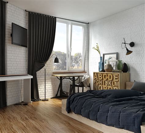 Design Of Studio Apartment For For Two Young People Studio Apartment