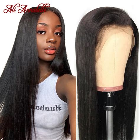 Ali Annabelle Brazilian Straight Lace Front Human Hair Wigs 13×4 Lace