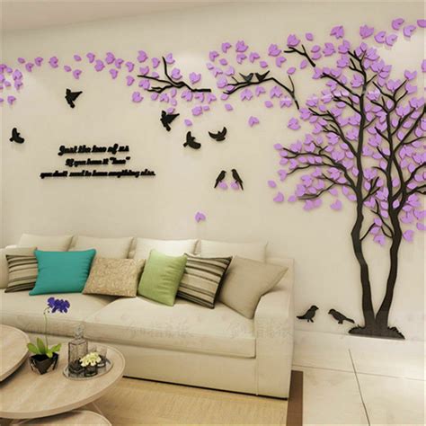 Large 3d Couple Tree Wall Murals For Living Room Bedroom Sofa Backdrop