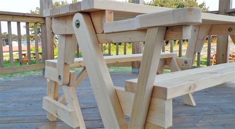 This All In One Picnic Table And Bench Is Diy At Its Finest Folding