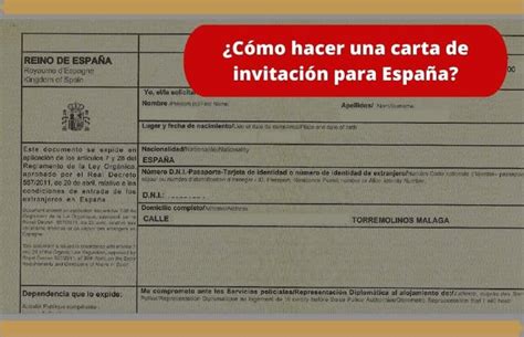 ¿cómo Hacer Una Carta De Invitación Para España