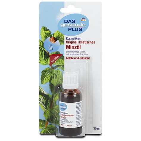 Kaltgepresstes rizinusöl für wimpern, haare und augenbraun. DAS gesunde PLUS Original asiatisches Minzöl - Massage ...