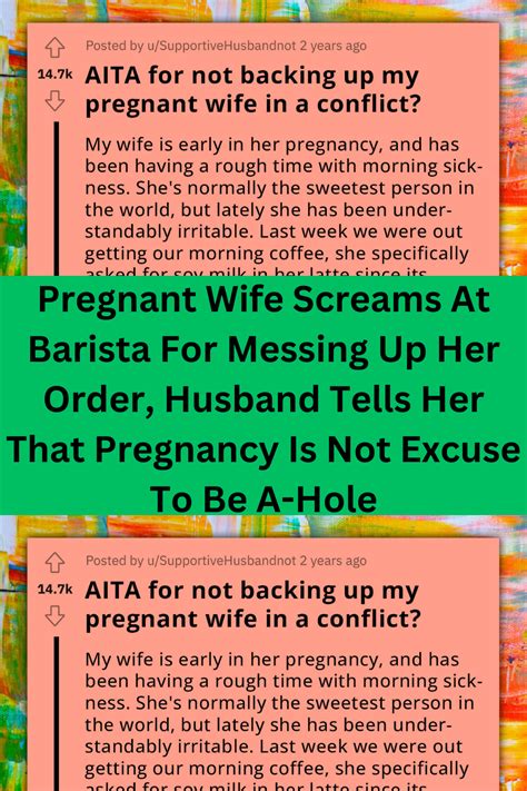Pregnant Wife Screams At Barista For Messing Up Her Order Husband Tells