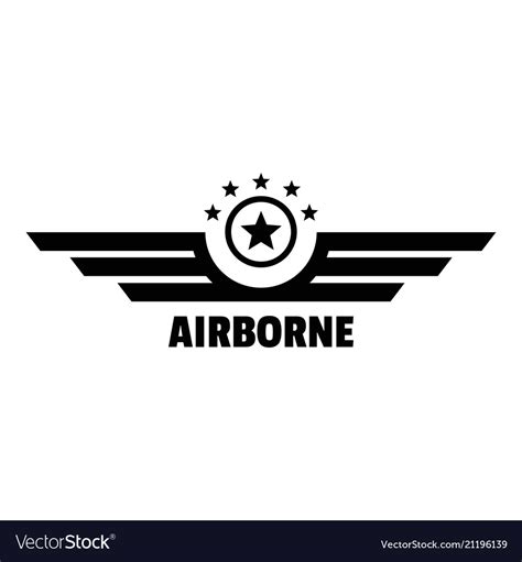 Airborne Logo Simple Style Royalty Free Vector Image