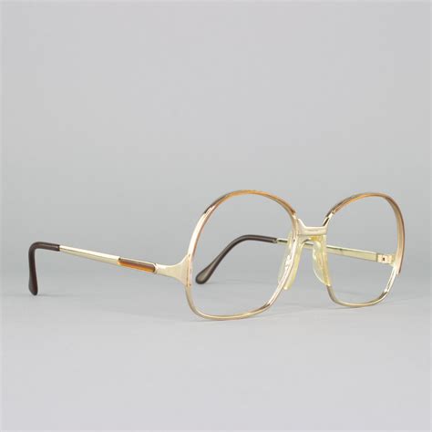 1980s Vintage Oversized 80s Eyeglasses Brown Eyeglass Frame Deadstock Eyewear Gigi