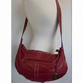 Betty Jackson Black 100% Leather Cross Body Bag Rich Red Wine Size: L ...