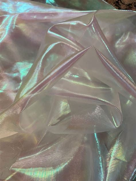 Iridescent Pearl Sheer Lame Fabric 58 Wide Sold By Etsy Lame Fabric