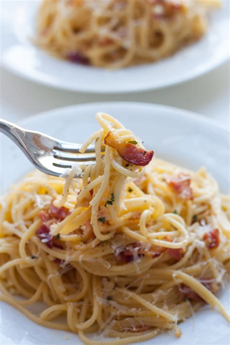 Spaghetti Alla Carbonara For Two Chick And Her Cheese