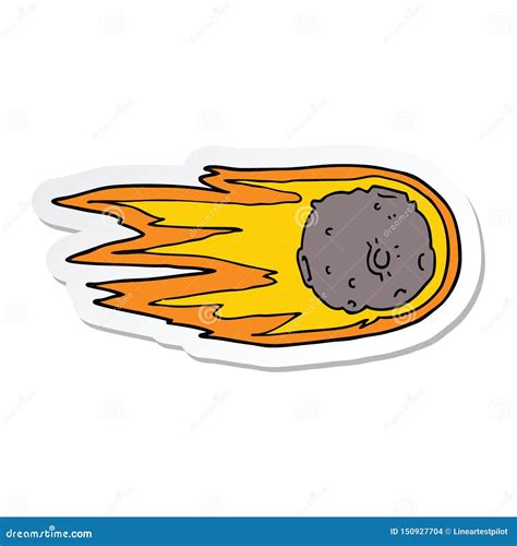 A Creative Sticker Of A Cartoon Comet Stock Vector Illustration Of