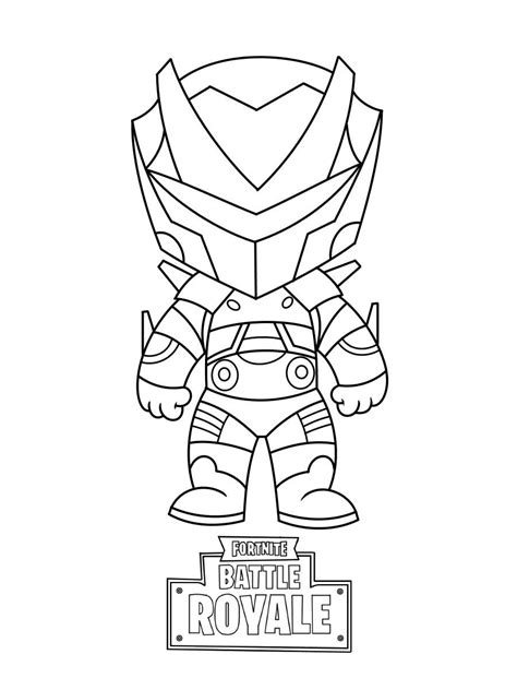 Simple Fortnite Skin Coloring Pages Mini Drawing Pictures Free