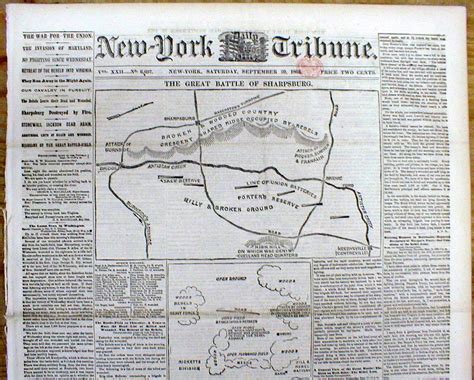 Best 1862 Civil War Newspaper W 2 Maps Battle Of Antietam Sharpsburg