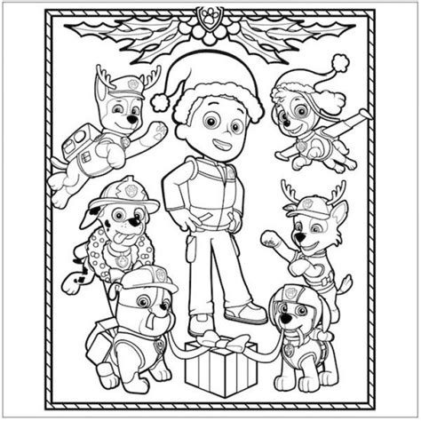 Many thematic printable papers this christmas that could be a lovely way to boost the creativity of your kids! Free Paw Patrol in winter costume theme coloring page ...